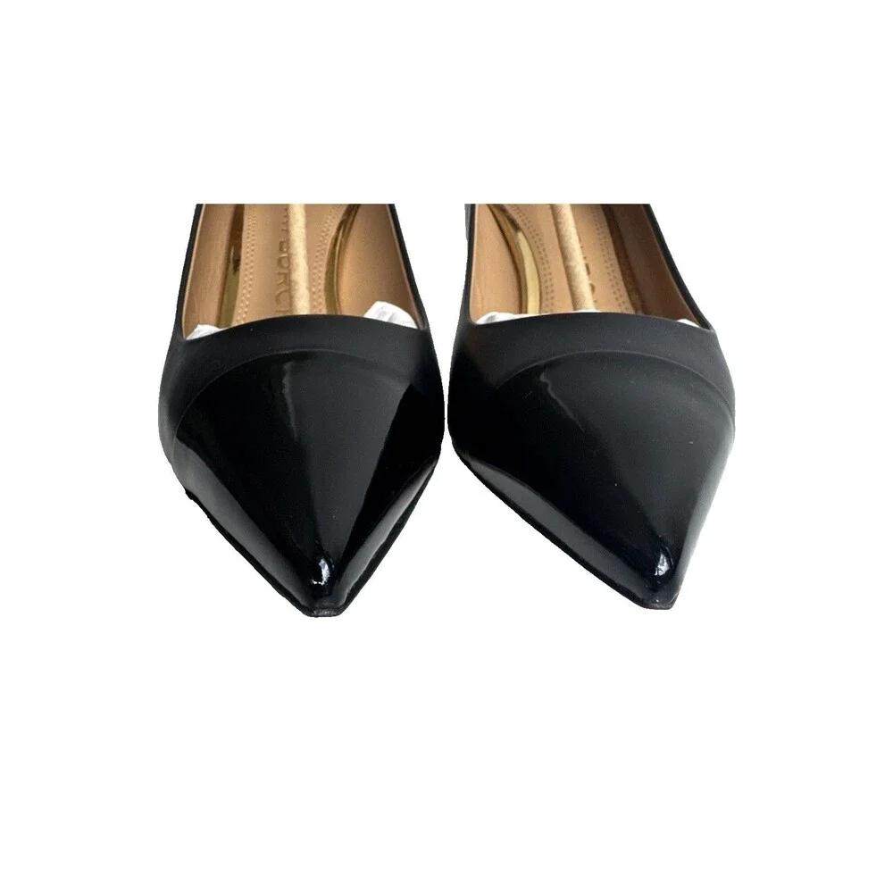 Tory Burch Penelope 85MM Cap-Toe Pump, Size 9 Black Leather New in Box